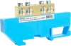 49537 Шина нулевая на изоляторе на DIN-рейку 4 вывода (синий) Stekker 49537