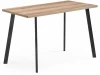 606402 Кухонный стол Notta Тринити Лофт 120х80х75 25 мм дуб делано светлый / черный матовый (ЛДСП) арт.606402
