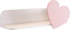 PS-01.3095 Полка навесная Сердечко Mebelson (ЛДСП,МДФ/Светлое дерево,Розовый) арт.PS-01.3095