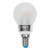 LED-G45P-5W/WW/E14/FR ALC02SL пластик PROMO Лампочка светодиодная шар белая E14 5W Uniel LED-G45P-5W/WW/E14/FR ALC02SL PROMO