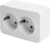 49304 Розетка двойная с заземлением (белый) Stekker София 49304