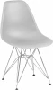 638APP-LMZL DSR, цвет сиденья светло-серый (GR-01), цвет основания хромированная сталь Стул обеденный DSR (ножки хром, цвет светло-серый (GR-01))