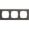 WL14-Frame-03 GR-BR Рамка на 3 поста Werkel Fiore, серо-коричневый