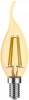 1047154 Лампочка светодиодная филаментная Gauss Filament 1047154 Свеча на ветру 3,8W 350lm 2400К Е14 golden