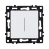 AS-012WH Выключатель кнопочный 1-клавишный 10А/250В с LED подсветкой, белый Kollinger Asthetik AS-012WH