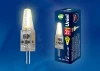 LED-JC-220/2W/WW/G4/CL SIZ05TR Лампочка светодиодная капсульная прозрачная G4 2W 3000K Uniel LED-JC-220/2W/WW/G4/CL SIZ05TR