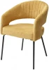 629M05015 Стул SNUG WZ2042-05 горчичный, фактурный велюр / черный каркас, M-City 629M05015