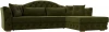 121596 Диван угловой Артис правый угол (Зеленый/Микровельвет) Лига Диванов арт.121596