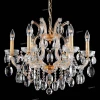HOLLYWOOD SP6 GOLD Люстра подвесная хрустальная Crystal Lux Hollywood, 6 ламп , золото с прозрачным