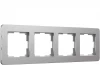 W0042606 Рамка на 4 поста Platinum (алюминий) Werkel W0042606 (a059218)