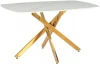 BS1803-140WTcasa Стол обеденный IST-CASA Элис Рэк BS1803-140WT,140х80х76 см, белый/золото
