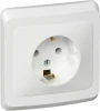 PC16-003B Розетка встраиваемая с заземлением (белый) Systeme Electric Этюд PC16-003B