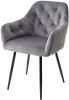 GDC120BLV14BLK Стул PERU BLUVEL-14 GREY, велюр