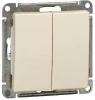 VS610-256-2-86 Выключатель встраиваемый двухклавишный (слоновая кость) Systeme Electric W59 VS610-256-2-86
