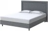 2025289 PROxSON Кровать London Boxspring Standart (Ткань: Велюр Gratta 4 Серый космос) 120x200