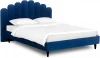 577052 Кровать Queen II Sharlotta L 1600 ОГОГО (арт.577052), (Ткань/Синий)