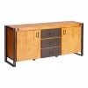 12531 Комод Secret de Maison Сити/City (мод. CTY D01ABOIS2-180) металл/массив акации, 180х45х80см, дымчато-коричневый b034 Tetchair 12531