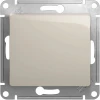 GSL000961 Выключатель встраиваемый одноклавишный с подсветкой (молочный) Systeme Electric Glossa GSL000961