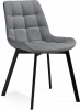 582144 Стул на металлокаркасе Челси (Челси серый 02 / черный) Notta арт.582144