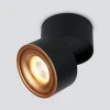 DLR031 15W 4200K 3100 черный матовый/золото Накладной точечный светильник Elektrostandard Klips DLR031 15W 4200K 3100 черный матовый/золото