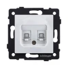 REA-019WH Розетка двойная Ethernet RJ45 белый Kollinger REA-019WH для Aspekt, Eleganz, Reflex