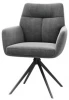 621M05249 Стул Mon 360 град. поворот. Серый Family-022, ткань / черный каркас / Товарный знак DISAUR
