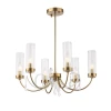 SL1400.303.06 Потолочная люстра на штанге ST Luce Иллюмиа SL1400.303.06 латунь/латунь прозрачный E14 6*40W