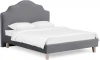 637331 Кровать Queen II Victoria L 1600 ОГОГО (арт.637331), (Ткань/Серый)