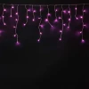 ECC100-10-8BP Гирлянда Бахрома на Батарейках 3 х 0,5 м Фиолетовая, 100 LED, Провод Прозрачный Силикон, IP65