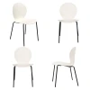 FR 1064K Комплект из 4-х стульев Wave белый с черными ножками Bradex Home FR 1064K