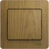 GSL000512 Выключатель встраиваемый одноклавишный (дуб) Systeme Electric Glossa GSL000512