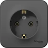 BLNRA010116 Розетка накладная с заземлением (антрацит) Systeme Electric Blanca BLNRA010116