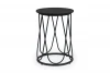 GRAY-D40-Al-PER(Ral7024Mua)-4sis "Перу" журнальный стол из HPL круглый Ø40 H55, каркас из алюминия темно-серый (RAL 7024) муар, цвет столешницы "серый гранит" 4SIS GRAY-D40-Al-PER(Ral7024Mua)-4sis