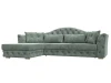128026L Диван угловой Артис левый угол (Брус,Рейка/Пластик/Велюр/Зеленый) Лига Диванов 128026L