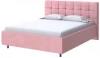 2017792 PROxSON Кровать Nety без основания (Ткань: Велюр Casa Жемчужно-розовый) 200x200