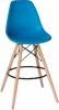 638GPP-LMZL DSW BAR, цвет сиденья голубой (BE-02), цвет основания светлый бук Стул барный DSW BAR (ножки светлый бук, цвет сиденья голубой (BE-02))