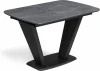 588012 Стол на тумбе Петир (Петир 120(160)х80х75 larka grey / черный) Woodville арт.588012
