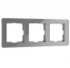 W0032704 Рамка на 3 поста Acrylic (графит) Werkel W0032704 (a059323)
