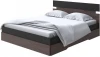 1919445 Без бренда Кровать Milton (ЛДСП Черный/Ясень Шимо Темный) 80x190