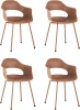 УТ000037271 Стул Lady пластик коричневый 4 шт. Stool Group арт.УТ000037271