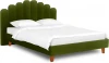 577080 Кровать Queen II Sharlotta L 1600 ОГОГО (арт.577080), (Ткань/Зеленый)