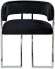GY-8504STUL-CHERN Стул велюр черный/хром 60*55*73см Garda Decor арт.GY-8504STUL-CHERN