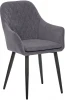 2500000185960 Стул с подлокотниками Leset Слим, каркас Черный, велюр Графит (Фанера/Велюр) Leset арт.2500000185960