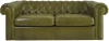 329697 Диван Chesterfield ОГОГО (арт.329697), (Кожа/Зеленый)