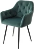 GDC120BLV78BLK Стул PERU BLUVEL-78 GREEN, велюр