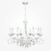 60057/8 белый с серебром Подвесная люстра Eurosvet Alexandria 60057/8 белый с серебром