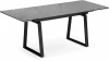 612901 Керамический стол Notta Джек 140(200)х80 серый мрамор larka grey / черный арт.612901