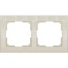 WL05-Frame-02-ivory Рамка на 2 поста Werkel Flock, слоновая кость