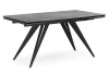 625987 Кухонный стол Notta Дарвин 160(220)х89 серый мрамор larka grey / черный