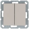 G3020T Выключатель двухклавишный (тауп soft touch) Jasmart G-Classic G3020T